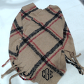 BLOOPER CLOTHING: Monogrammed Plaid Poncho