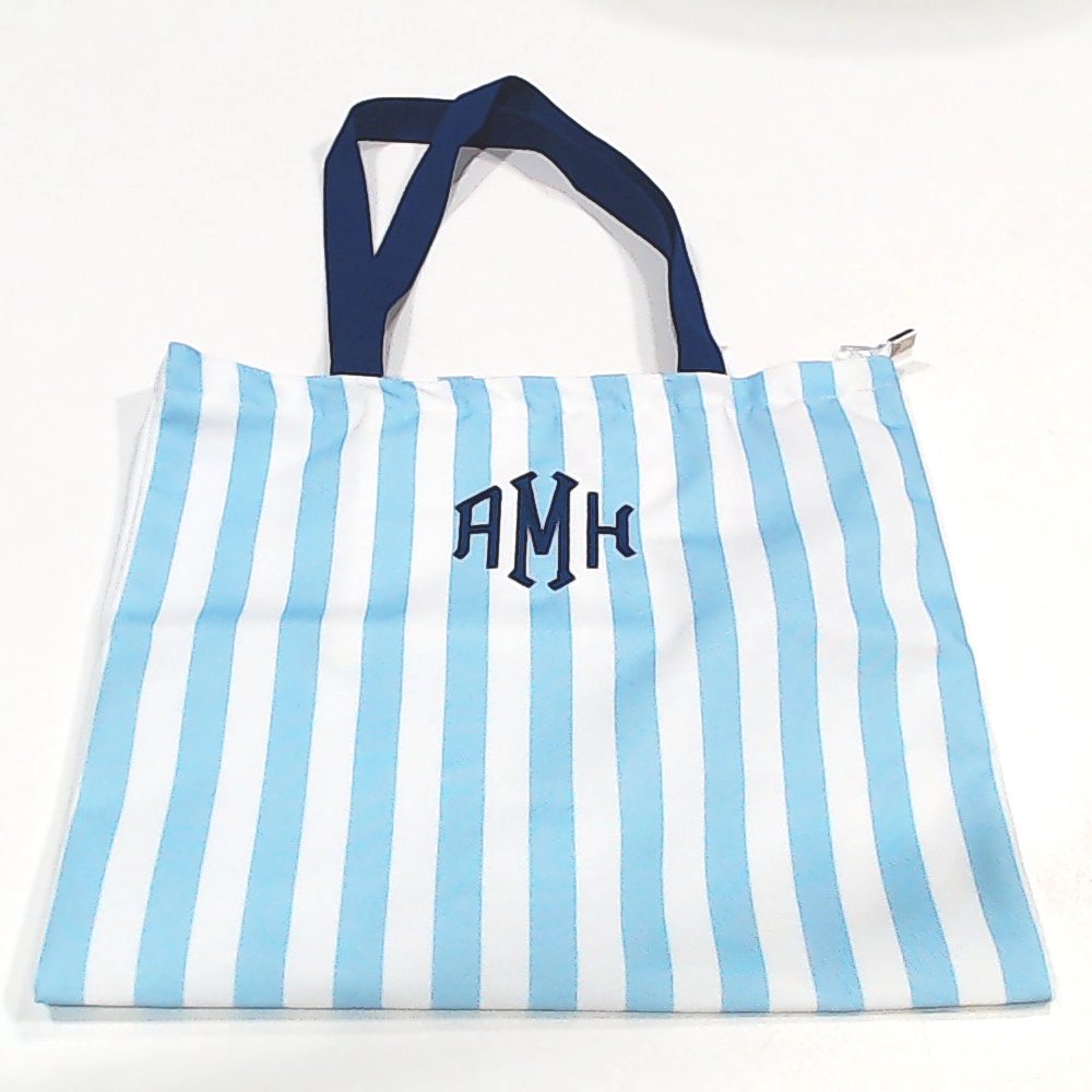 BLOOPER BAG: Monogrammed Striped Tote