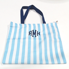 BLOOPER BAG: Monogrammed Striped Tote