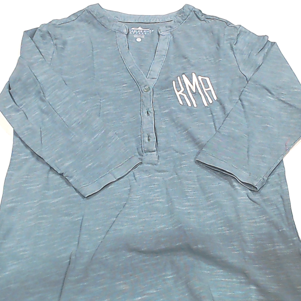 BLOOPER CLOTHING: Monogrammed Henley