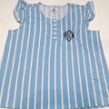 BLOOPER CLOTHING: Monogrammed Ruffle Pajama Shirt