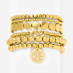 Monogrammed Lightweight Bracelet in gold