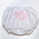 BLOOPER KIDS: Monogrammed White Eyelet Baby Bloomers