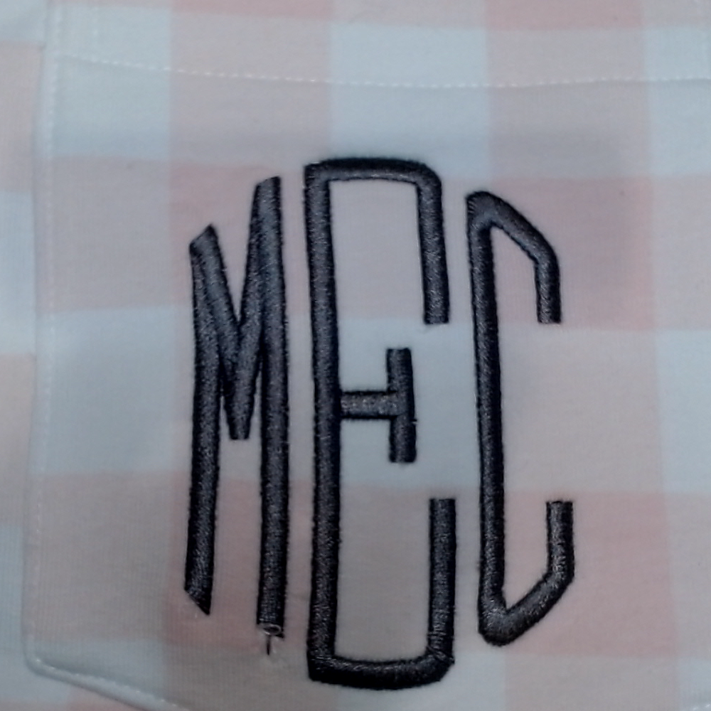 BLOOPER CLOTHING: Monogrammed Gingham Sweatshirt