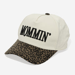leopard mom trucker hat in leopard print