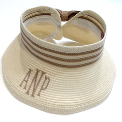 BLOOPER ACCESSORY: Monogrammed Packable Straw Visor