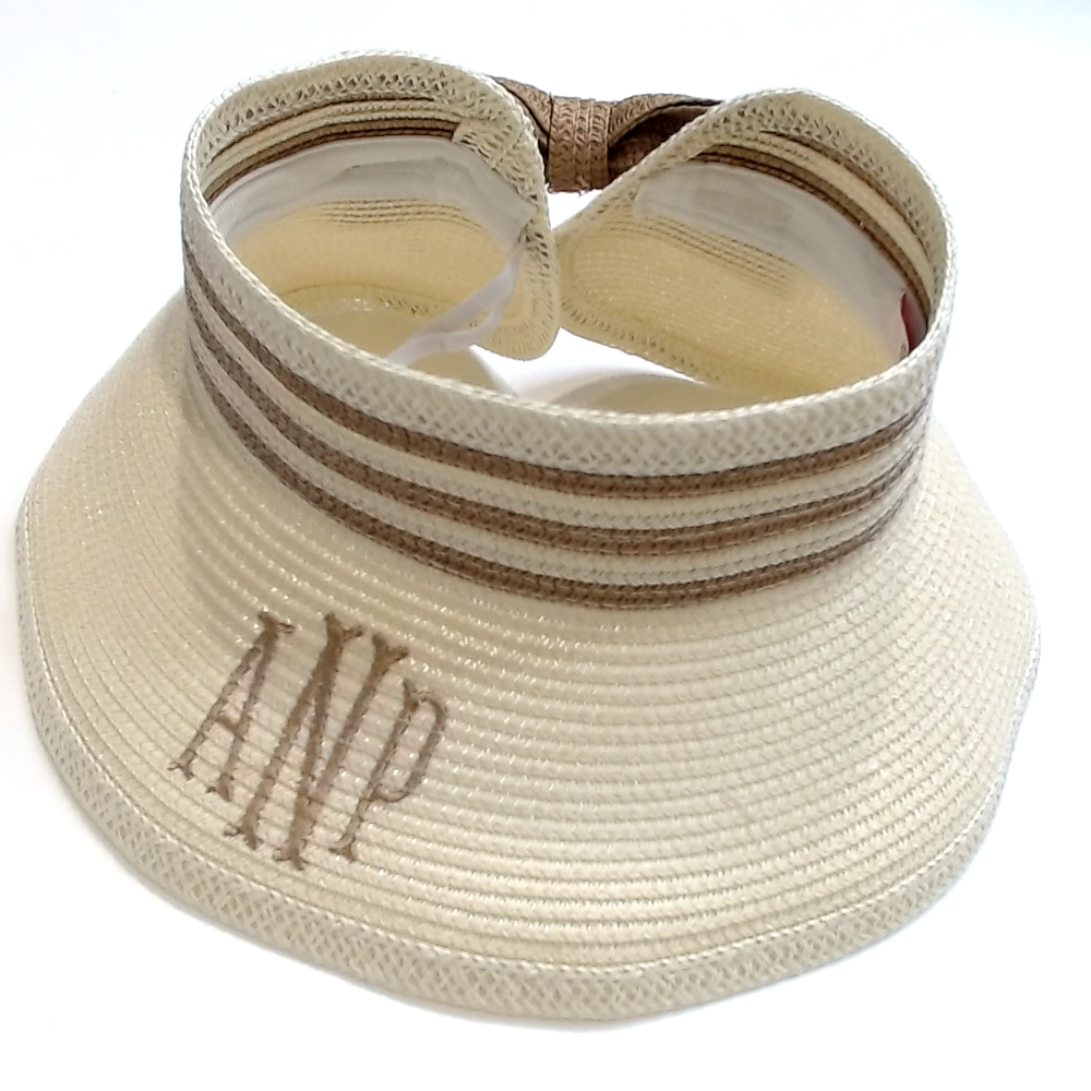 BLOOPER ACCESSORY: Monogrammed Packable Straw Visor