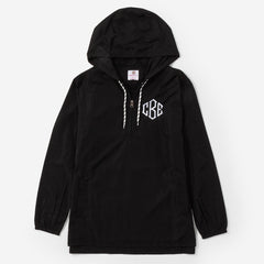 Monogrammed Pullover Windbreaker in black