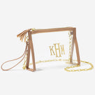 Personalized Clear Stadium Bag | Tan