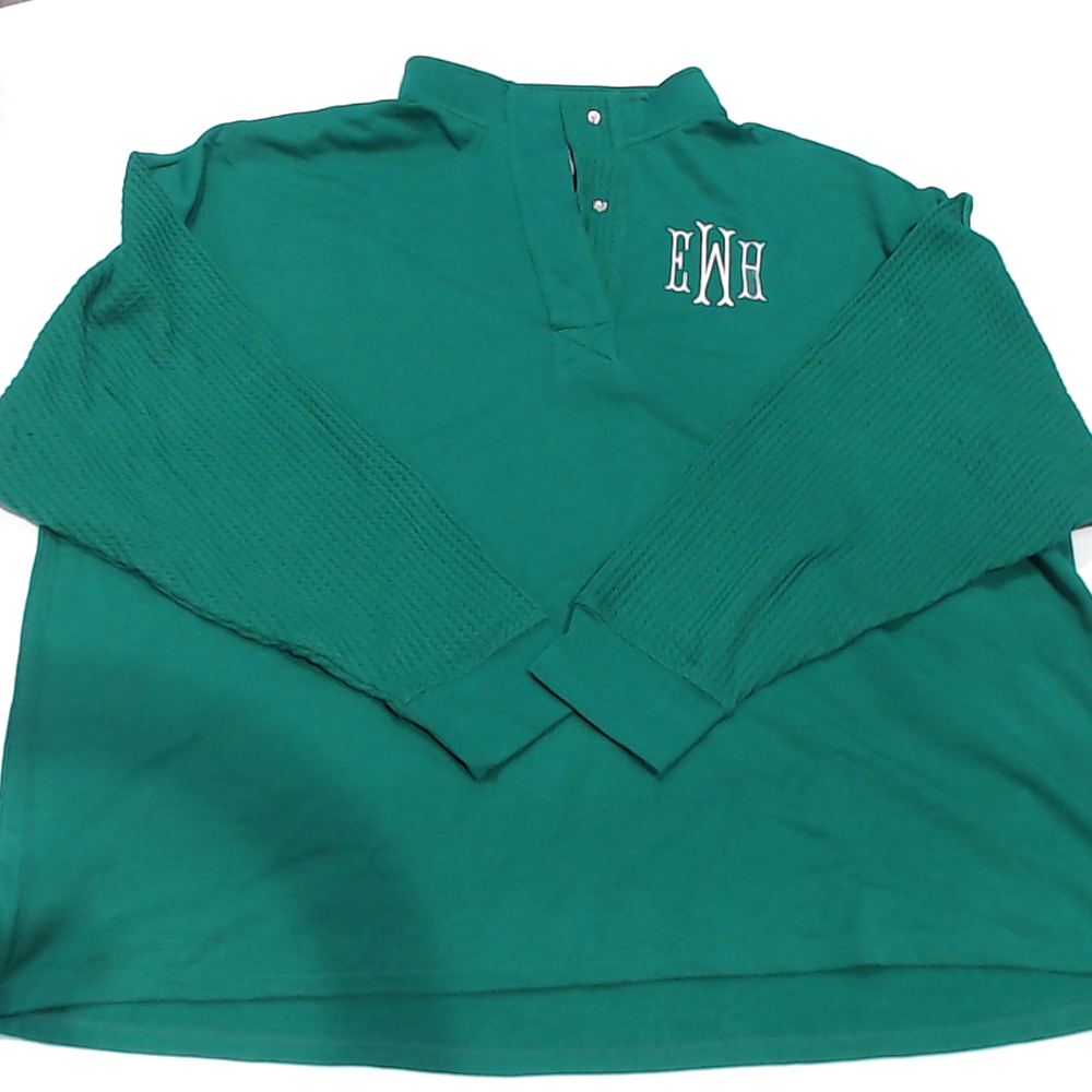 BLOOPER CLOTHING: Monogrammed Waffle Snap Pullover