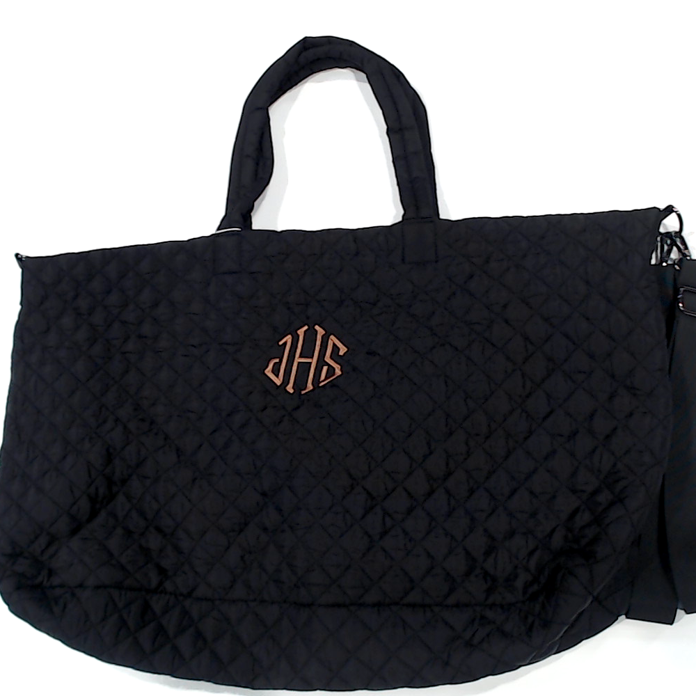 BLOOPER BAG: Monogrammed Diamond Quilted Weekender