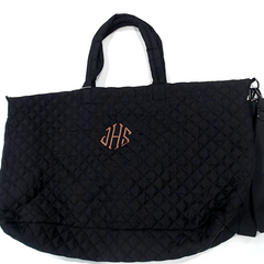 BLOOPER BAG: Monogrammed Diamond Quilted Weekender