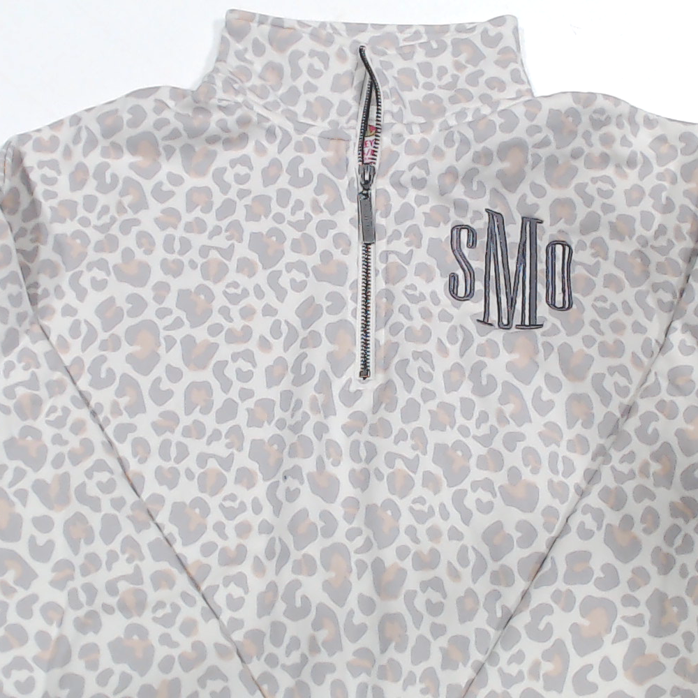 BLOOPER CLOTHING: Monogrammed Quarter Zip Sweatshirt