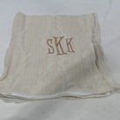 BLOOPER ACCESSORY: Monogrammed Cable Knit Pillow Sham