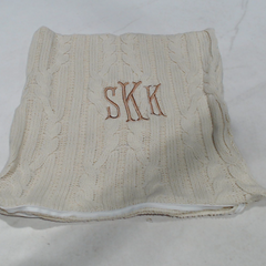 BLOOPER ACCESSORY: Monogrammed Cable Knit Pillow Sham