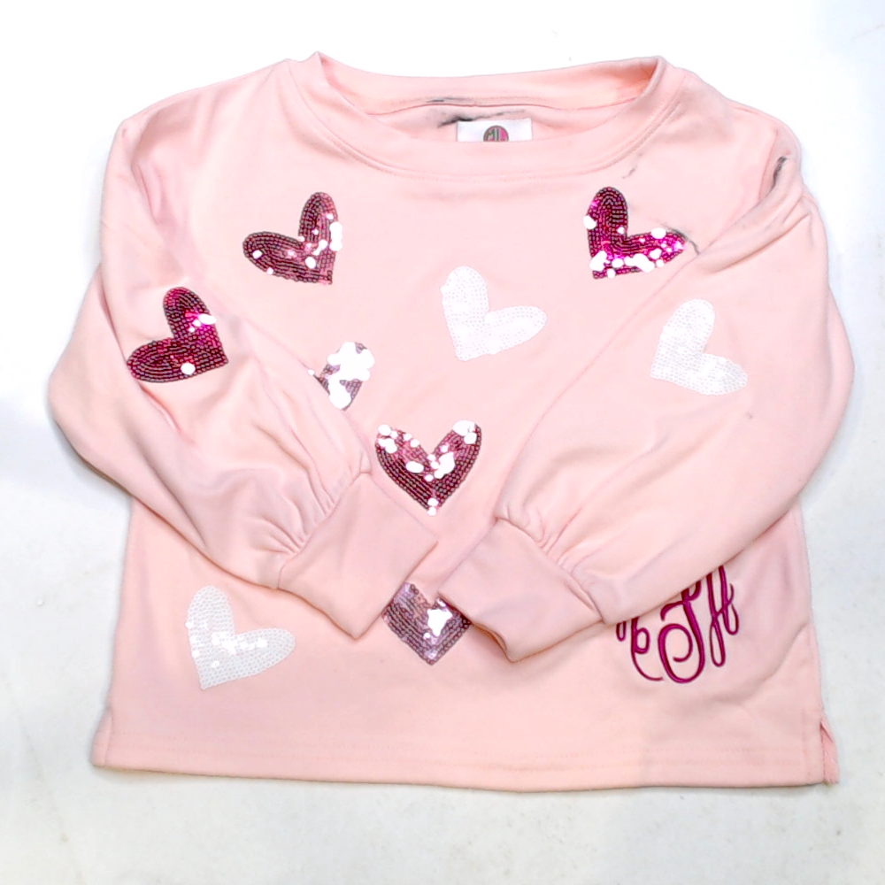 BLOOPER KIDS: Monogrammed Kids Puff Sleeve Sweatshirt