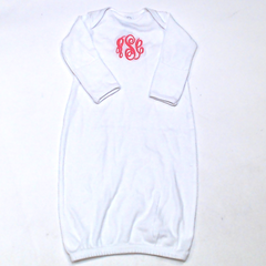 BLOOPER KIDS: Monogrammed Baby Layette Gown