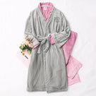 Monogrammed Full Length Plush Robe | Gray