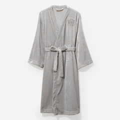 monogrammed full length plush robe
