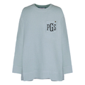 BLOOPER CLOTHING: Monogrammed Waffle Crewneck Sweatshirt