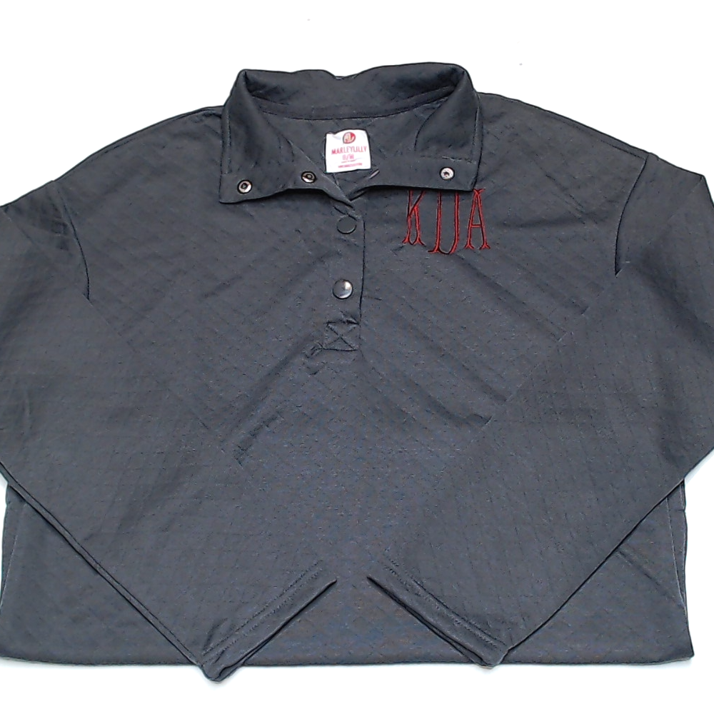 BLOOPER CLOTHING: Monogrammed Quilted Pullover
