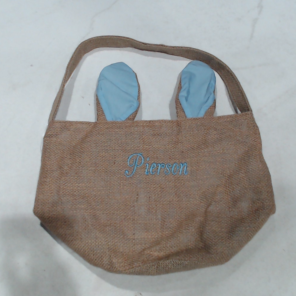 BLOOPER KIDS: Monogrammed Bunny Easter Basket