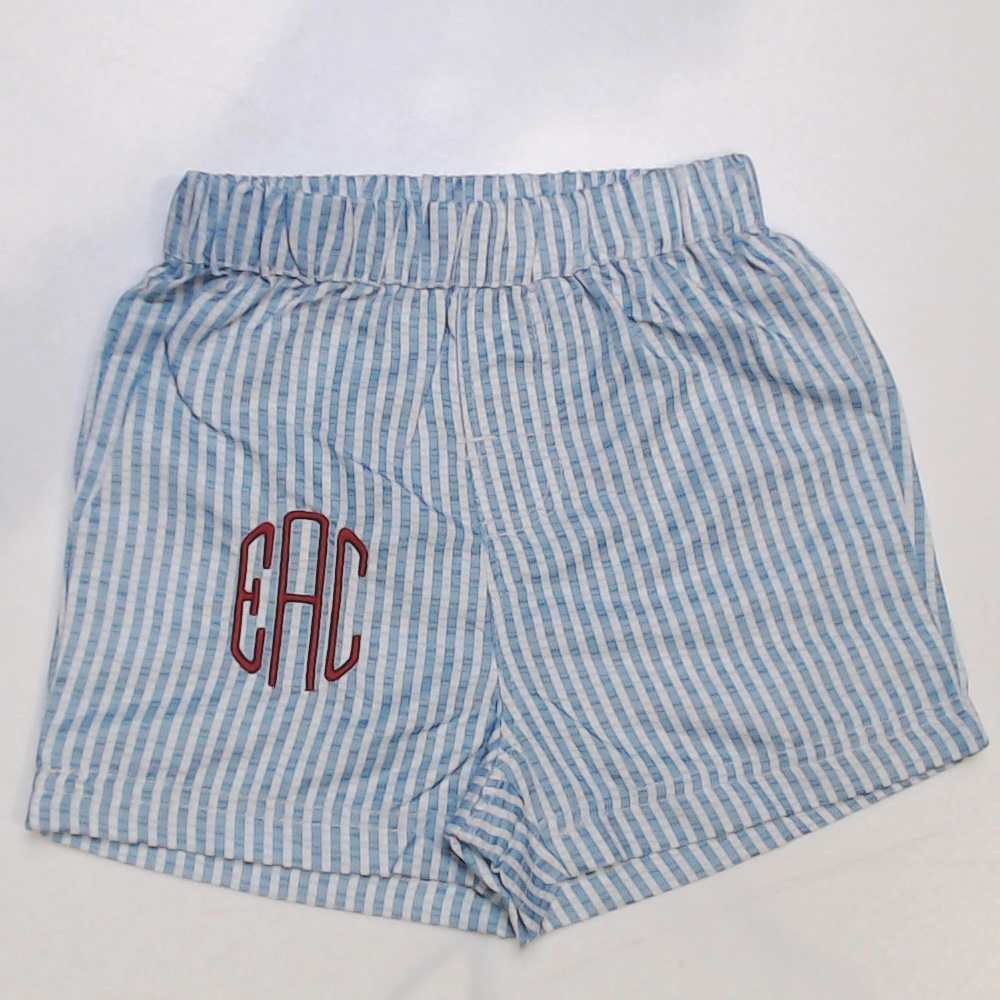 BLOOPER KIDS: Monogrammed Boys Swim Trunks