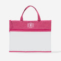 personalized reusable storage bag in hot pink