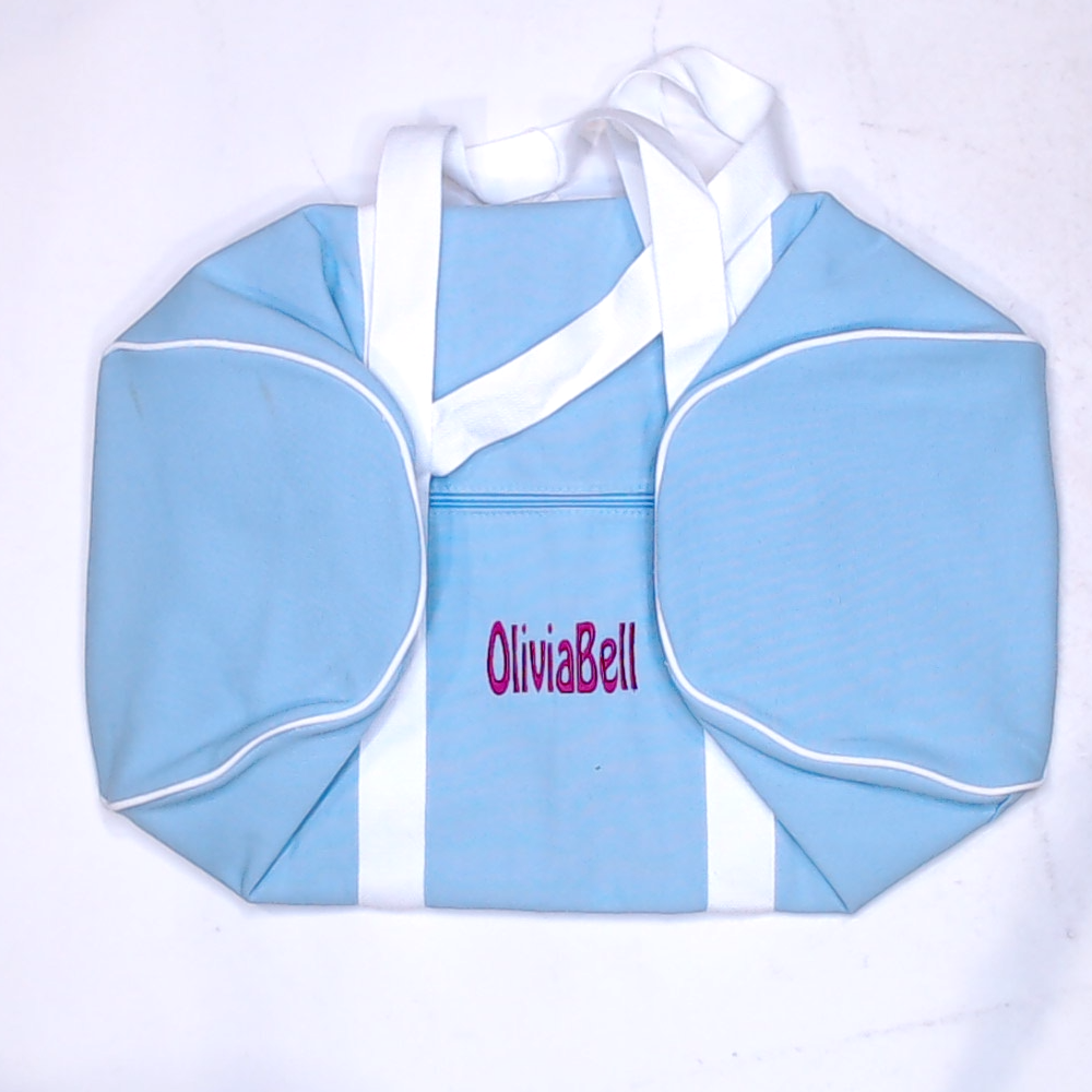 BLOOPER KIDS: Monogrammed Kids Canvas Duffel Bag