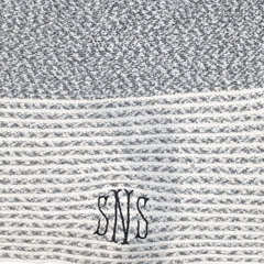 BLOOPER CLOTHING: Monogrammed Striped Chenille Poncho