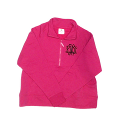 BLOOPER CLOTHING: Monogrammed Quarter Zip Pullover