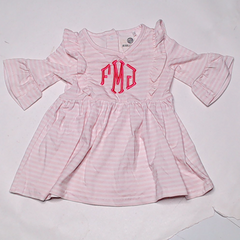 BLOOPER KIDS: Monogrammed Kids Ruffle Dress