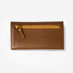 Sophisticated leather wallet with zip pockets