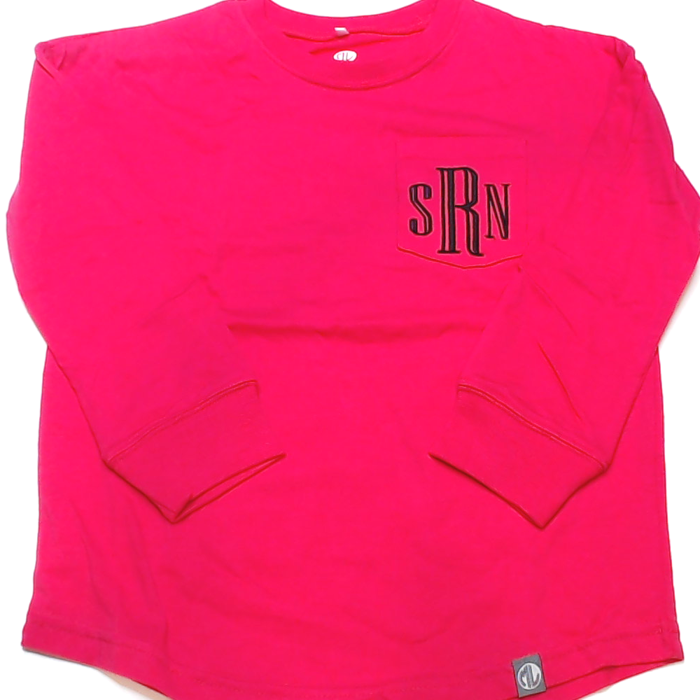 BLOOPER KIDS: Monogrammed Kids Long Sleeve Shirt