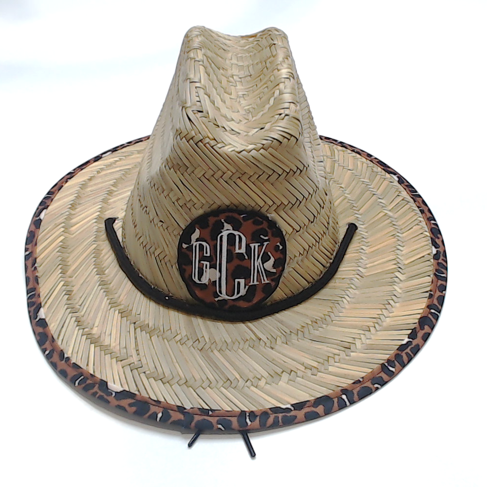BLOOPER KIDS: Monogrammed Kids Straw Hat