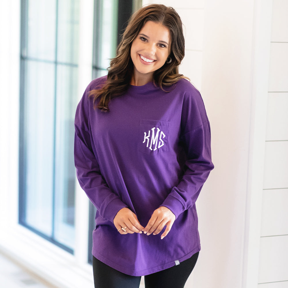[peyton] violet long sleeve shirt on peyton