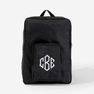 Monogrammed Packable Backpack | Black