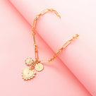 Monogrammed Sun Heart Necklace | Gold