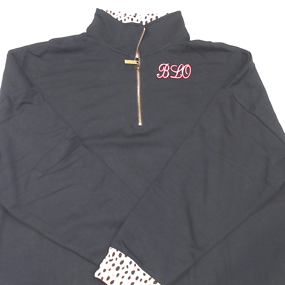 BLOOPER CLOTHING: Monogrammed Quarter Zip Sweatshirt
