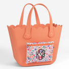 Monogrammed Waterproof Beach Bag | Coral Floral