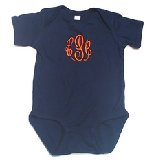 BLOOPER KIDS: Monogrammed Baby Short Sleeve Bodysuit