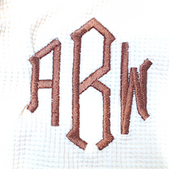 BLOOPER CLOTHING: Monogrammed Waffle Henley Tunic