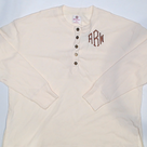 BLOOPER CLOTHING: Monogrammed Waffle Henley Tunic