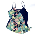 BLOOPER SWIM: Monogrammed Ruched Tankini