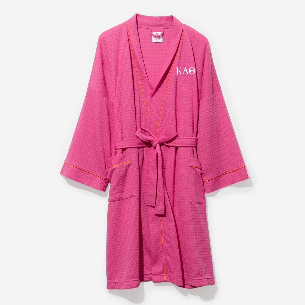 Kappa Alpha Theta Waffle Robe | Hot Pink