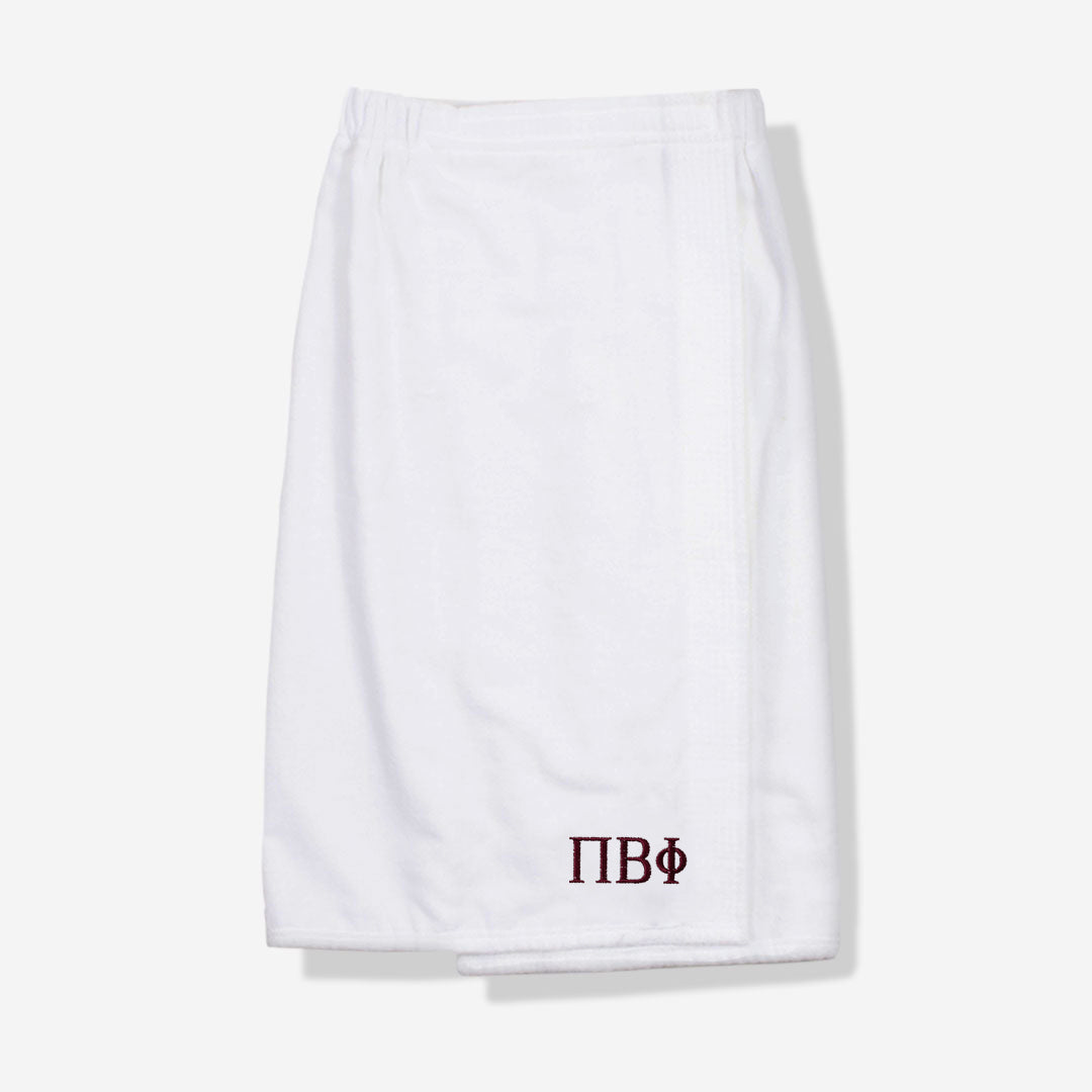 Pi Beta Phi Towel Wrap | White