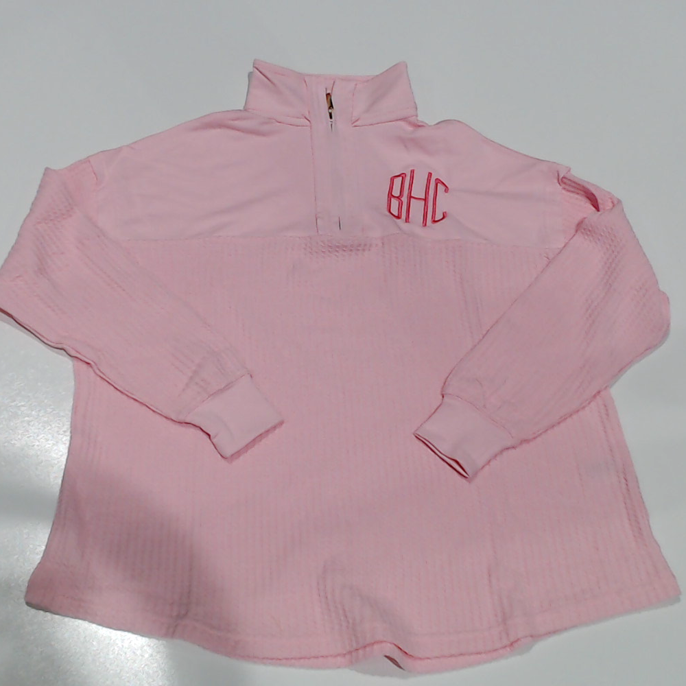 BLOOPER CLOTHING: Monogrammed Waffle Knit Pullover