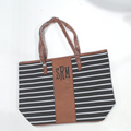 BLOOPER BAG: Monogrammed Striped Tote Bag