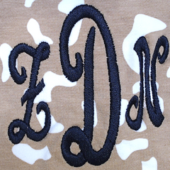 BLOOPER KIDS: Monogrammed Kids Striped Sleeve Dress