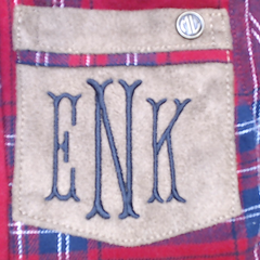 BLOOPER KIDS: Monogrammed Kids Plaid Layering Tunic